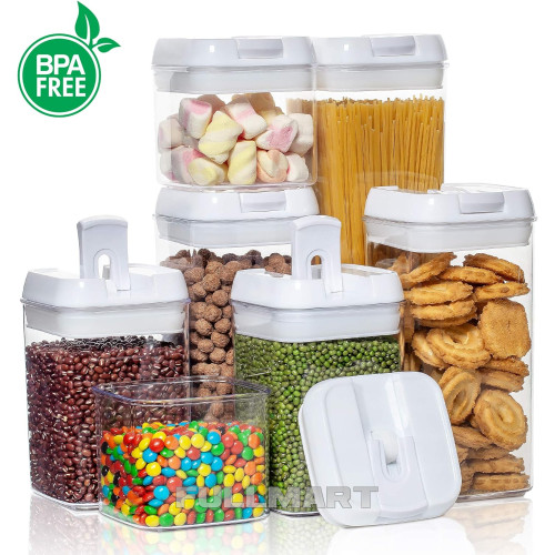 Набір ємностей для сипучих продуктів Food Storage Container Set 7 шт з білими кришками